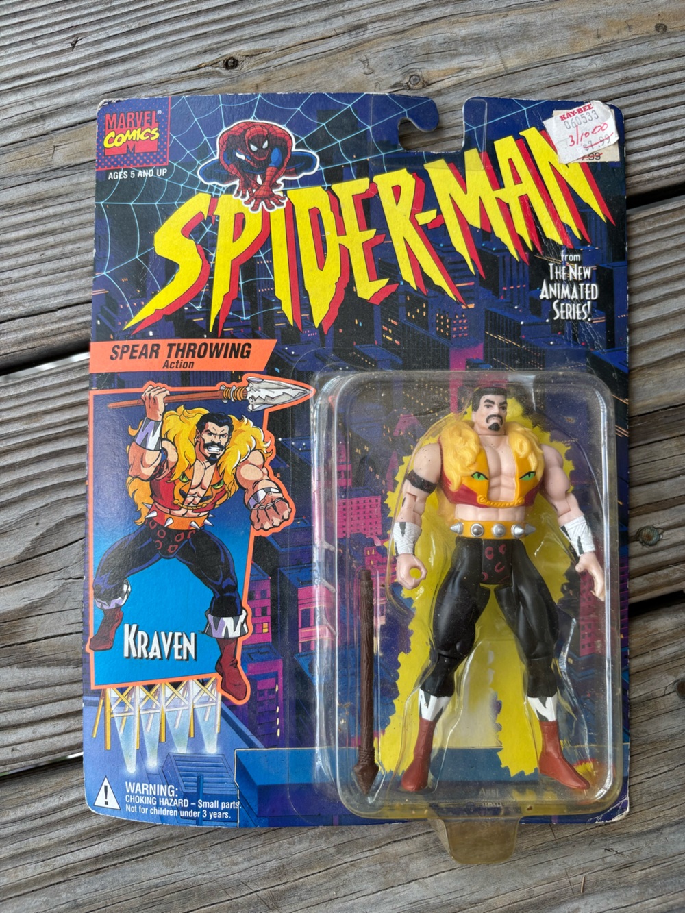 Vintage 90s Spider-Man Marvel Comics Kraven Action Figure